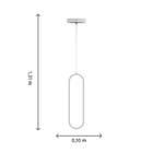 Pendente com LED Branco Oval