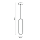 Pendente com LED Branco Oval Inspire