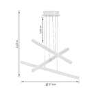 Pendente Linear com LED Metal Branco Pendente Spot Line