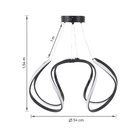 Pendente Redondo com LED Metal Dourado Casual e Decorativo LLUM Bronzearte