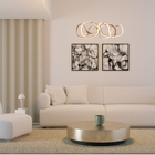 Pendente Redondo com LED Metal Dourado Casual e Decorativo LLUM Bronzearte