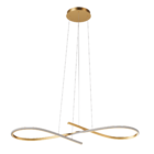 Pendente Espiral Com LED Dourado Metal Horion Heavy