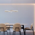 Pendente Espiral Com LED Dourado Metal Horion Heavy