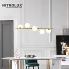 Pendente Ramificado Com LED Vidro e Alumínio Dourado LM-002 Nitrolux