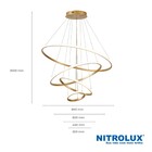 Pendente Espiral Com LED Alumínio Dourado LP404D Nitrolux