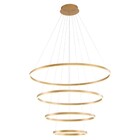 Pendente Espiral Com LED Alumínio e Acrílico Dourado LP800 Nitrolux