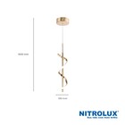Pendente Cilindro Com LED Metal e Silicone Dourado LP-601D Nitrolux