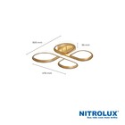 Pendente Linear Com LED Alumínio Dourado LP-S001D Nitrolux