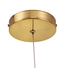 Pendente Anéis com LED Metal e Vidro Dourado Lua Gmh