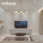 Pendente Ramificado Com LED Vidro e Alumínio Dourado Molecular LM-001 Nitrolux