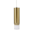 Pendente Tubo com LED Metal Dourado Pupuhi Inspire