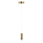 Pendente Tubo com LED Metal Dourado Pupuhi Inspire