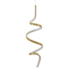 Pendente Espiral com LED Dourado Spin 50cm 18W Luz Amarela SL Imports