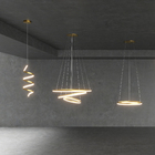 Pendente Espiral com LED Dourado Spin 50cm 18W Luz Amarela SL Imports