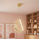 Pendente com LED Dourado Triangular