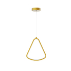 Pendente com LED Dourado Triangular Inspire