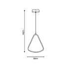 Pendente com LED Dourado Triangular Inspire