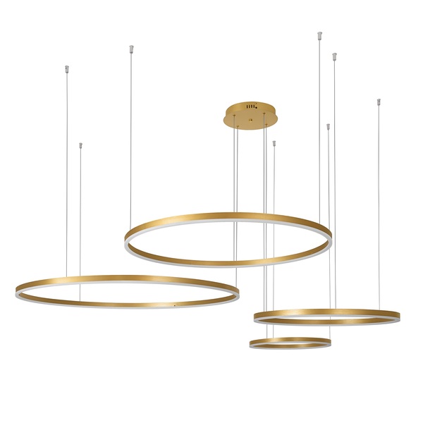 Pendente com LED Luz Amarela IP20 Open Cosmos 280cm Gold GMH