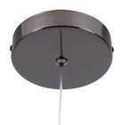 Pendente Cilindro Com LED Metal e Vidro Preto Nix Gmh