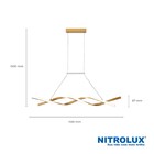 Pendente Linear Com LED Alumínio Ouro LP-202D Nitrolux