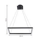 Pendente Quadrado com LED Metal Preto