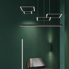 Pendente Quadrado com LED Metal Preto