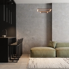 Pendente Quadrado com LED Metal Preto