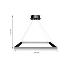 Pendente Quadrado com LED Metal Preto