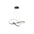 Pendente Espiral Com LED Preto Metal Horion Heavy