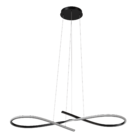 Pendente Espiral Com LED Preto Metal Horion Heavy