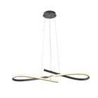 Pendente Espiral Com LED Preto Metal Horion Heavy