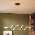 Pendente Espiral Com LED Preto Metal Horion Hevvy Iluminao