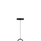 Pendente com LED Preto Oval