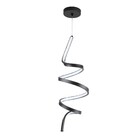 Pendente Espiral com LED Preto Spin 50cm 18W Luz Amarela SL Imports