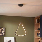 Pendente com LED Preto Triangular