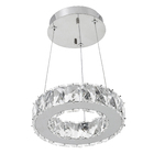 Pendente Redondo com LED Cristal Transparente Casual e Decorativo LLUM Bronzearte