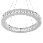 Pendente Redondo com LED Cristal Transparente Casual e Decorativo LLUM Bronzearte