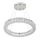 Pendente Redondo com LED Cristal Transparente Casual e Decorativo LLUM Bronzearte