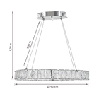 Pendente Redondo com LED Cristal Transparente Casual e Decorativo LLUM Bronzearte