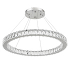 Pendente Redondo com LED Cristal Transparente Casual e Decorativo LLUM Bronzearte