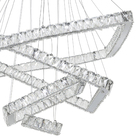 Pendente Anéis com LED Cristal Transparente Casual e Decorativo LLUM Bronzearte