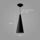 Pendente cone 35cm luminária em alumínio para lâmpada E27 - S