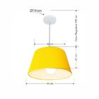 Pendente Cone Amarelo Mj-4039 Para Mesa De Jantar E Estar