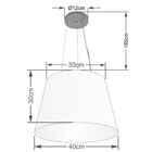 Pendente Cone Bege Mj-4152 Para Mesa De Jantar E Estar