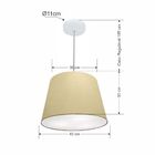 Pendente Cone Bege Mj-4155 Para Mesa De Jantar E Estar