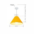 Pendente Cone Laranja Mj-4078 Para Mesa De Jantar E Estar