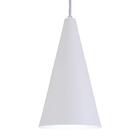 Pendente Cone Luminária Lustre Alumínio Branco Textura - Rei