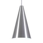 Pendente Cone Luminária Lustre Alumínio Escovado - Rei Da Ilu