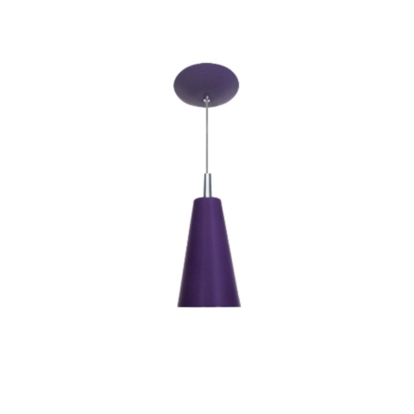 Pendente Cone Mini Tóquio Roxo