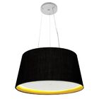 Pendente Cone Preto E Amarelo Mj-4144 Para Mesa De Jantar E E